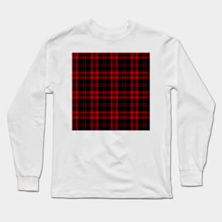 Scotland Tartan Black And Red Pattern Long Sleeve T-Shirt